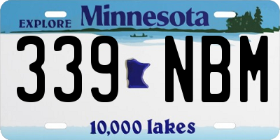 MN license plate 339NBM