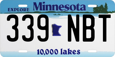 MN license plate 339NBT