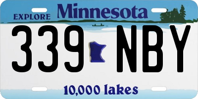 MN license plate 339NBY