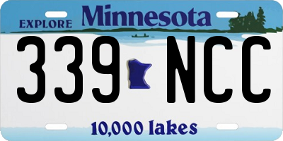 MN license plate 339NCC