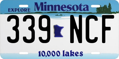 MN license plate 339NCF