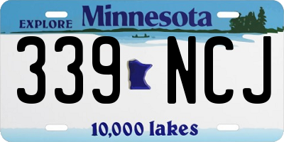 MN license plate 339NCJ