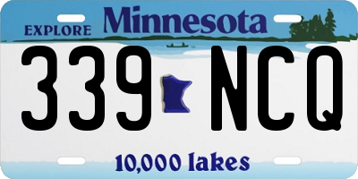 MN license plate 339NCQ