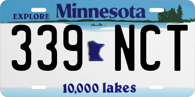 MN license plate 339NCT
