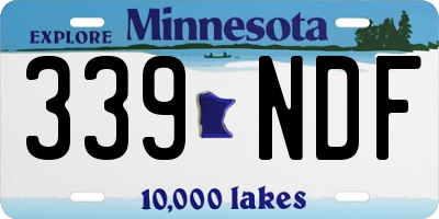 MN license plate 339NDF
