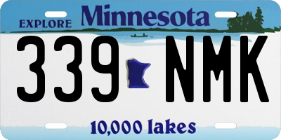 MN license plate 339NMK