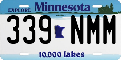 MN license plate 339NMM