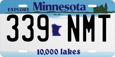 MN license plate 339NMT