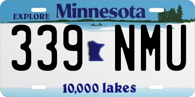 MN license plate 339NMU