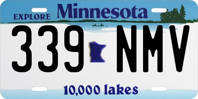 MN license plate 339NMV