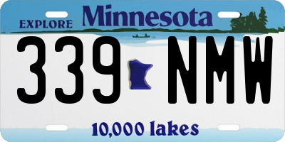 MN license plate 339NMW