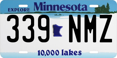 MN license plate 339NMZ