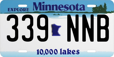 MN license plate 339NNB
