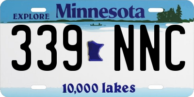 MN license plate 339NNC