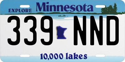 MN license plate 339NND