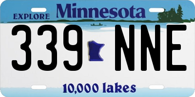 MN license plate 339NNE