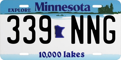 MN license plate 339NNG