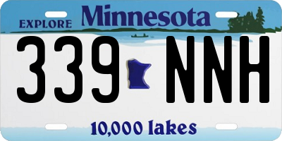 MN license plate 339NNH