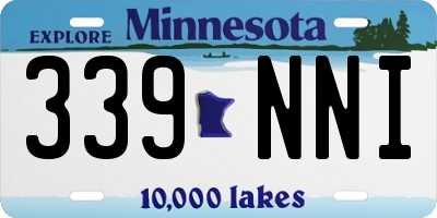 MN license plate 339NNI