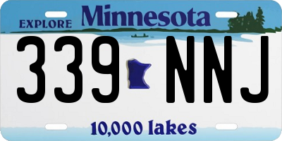 MN license plate 339NNJ