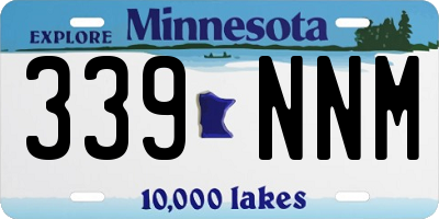 MN license plate 339NNM