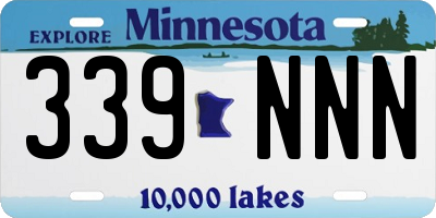 MN license plate 339NNN