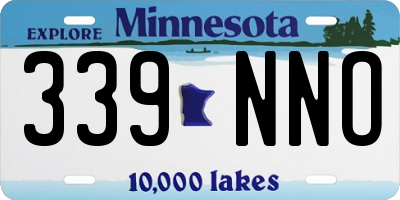 MN license plate 339NNO