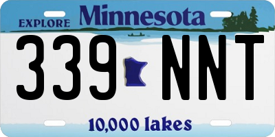 MN license plate 339NNT