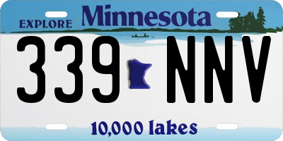 MN license plate 339NNV