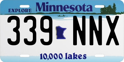 MN license plate 339NNX