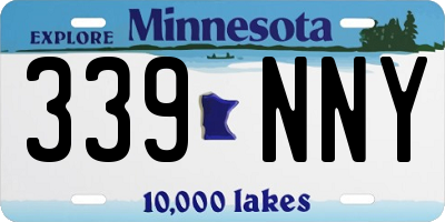 MN license plate 339NNY