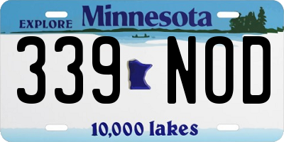 MN license plate 339NOD