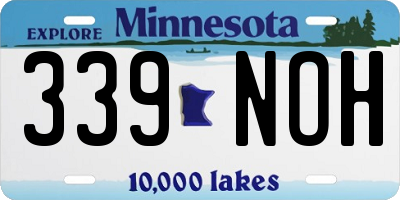 MN license plate 339NOH
