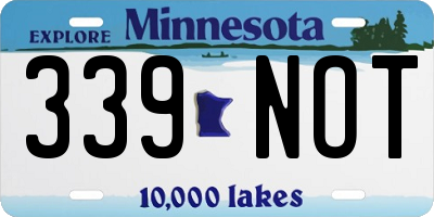 MN license plate 339NOT