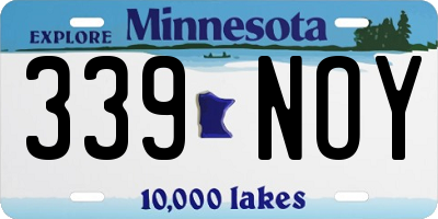 MN license plate 339NOY
