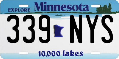 MN license plate 339NYS