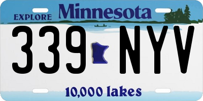 MN license plate 339NYV