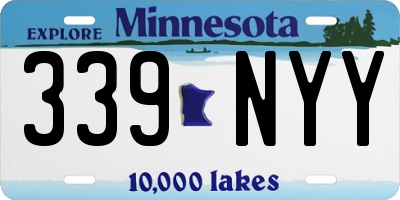 MN license plate 339NYY