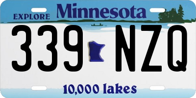 MN license plate 339NZQ