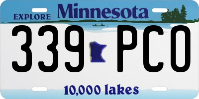 MN license plate 339PCO