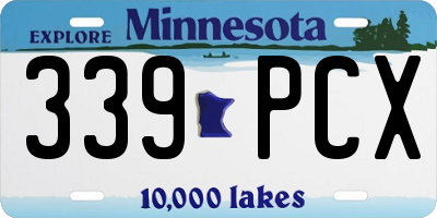 MN license plate 339PCX