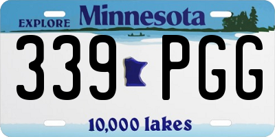 MN license plate 339PGG