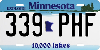 MN license plate 339PHF