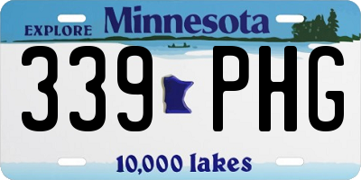 MN license plate 339PHG