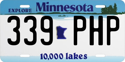 MN license plate 339PHP