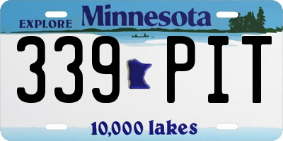 MN license plate 339PIT