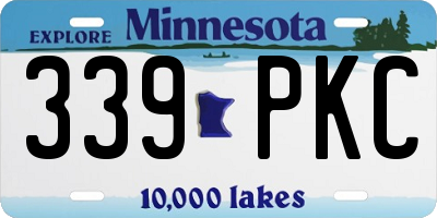 MN license plate 339PKC