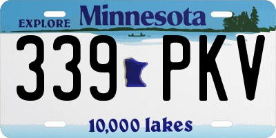 MN license plate 339PKV