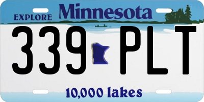MN license plate 339PLT