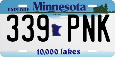 MN license plate 339PNK